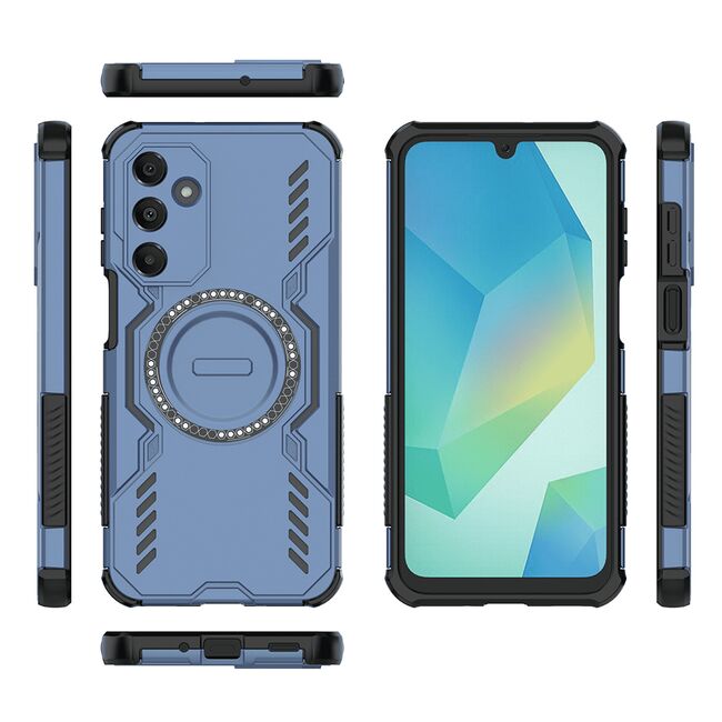 Husa pentru  Samsung Galaxy A16 TitanGuard MagGrip Ultra-Rezistenta cu Protectie Camera, Colturi Ranforsate si Compatibilitate MagSafe - Albastru