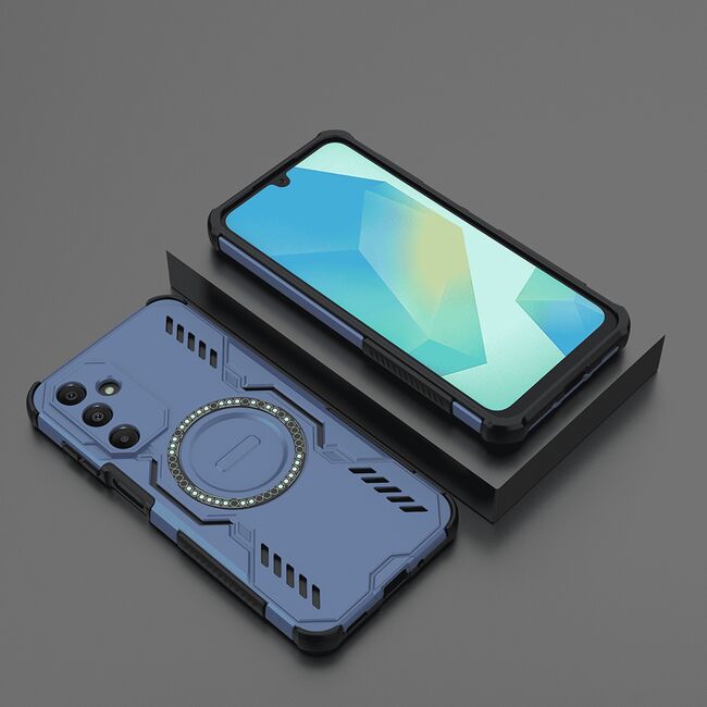 Husa pentru  Samsung Galaxy A16 TitanGuard MagGrip Ultra-Rezistenta cu Protectie Camera, Colturi Ranforsate si Compatibilitate MagSafe - Albastru