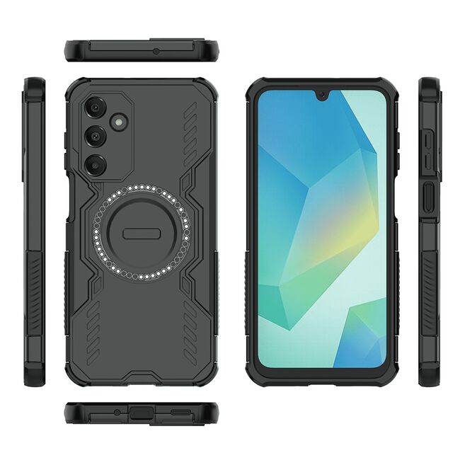 Husa pentru  Samsung Galaxy A16 TitanGuard MagGrip Ultra-Rezistenta cu Protectie Camera, Colturi Ranforsate si Compatibilitate MagSafe - Negru