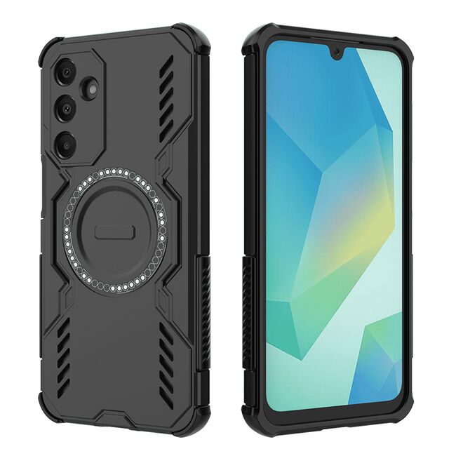 Husa pentru  Samsung Galaxy A16 TitanGuard MagGrip Ultra-Rezistenta cu Protectie Camera, Colturi Ranforsate si Compatibilitate MagSafe - Negru