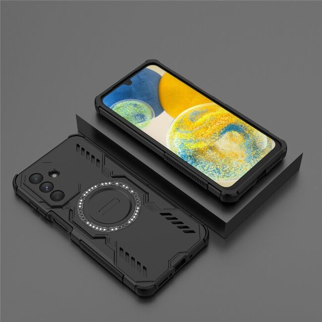 Husa pentru  Samsung Galaxy A26 TitanGuard MagGrip Ultra-Rezistenta cu Protectie Camera, Colturi Ranforsate si Compatibilitate MagSafe - Negru