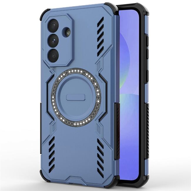 Husa pentru  Samsung Galaxy A36 TitanGuard MagGrip Ultra-Rezistenta cu Protectie Camera, Colturi Ranforsate si Compatibilitate MagSafe - Albastru