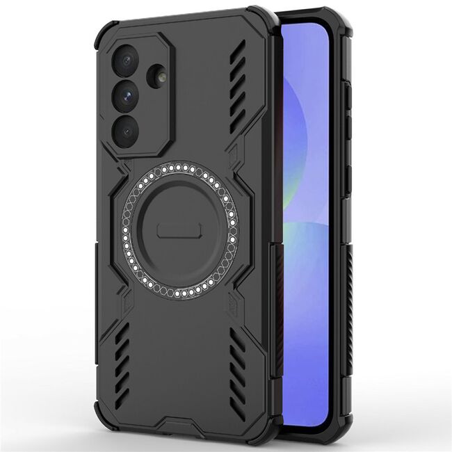 Husa pentru  Samsung Galaxy A36 TitanGuard MagGrip Ultra-Rezistenta cu Protectie Camera, Colturi Ranforsate si Compatibilitate MagSafe - Negru