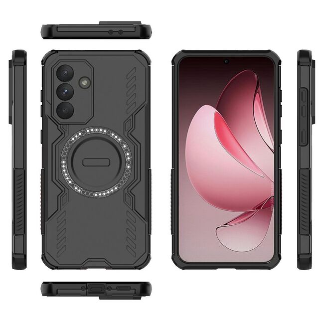 Husa pentru  Samsung Galaxy A36 TitanGuard MagGrip Ultra-Rezistenta cu Protectie Camera, Colturi Ranforsate si Compatibilitate MagSafe - Negru