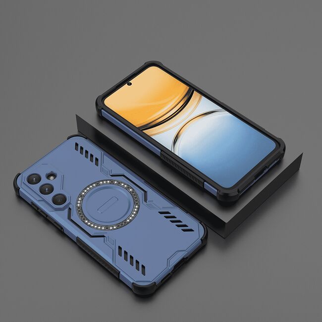 Husa pentru  Samsung Galaxy A55 TitanGuard MagGrip Ultra-Rezistenta cu Protectie Camera, Colturi Ranforsate si Compatibilitate MagSafe - Albastru