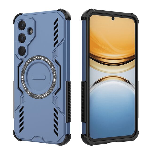 Husa pentru  Samsung Galaxy A55 TitanGuard MagGrip Ultra-Rezistenta cu Protectie Camera, Colturi Ranforsate si Compatibilitate MagSafe - Albastru