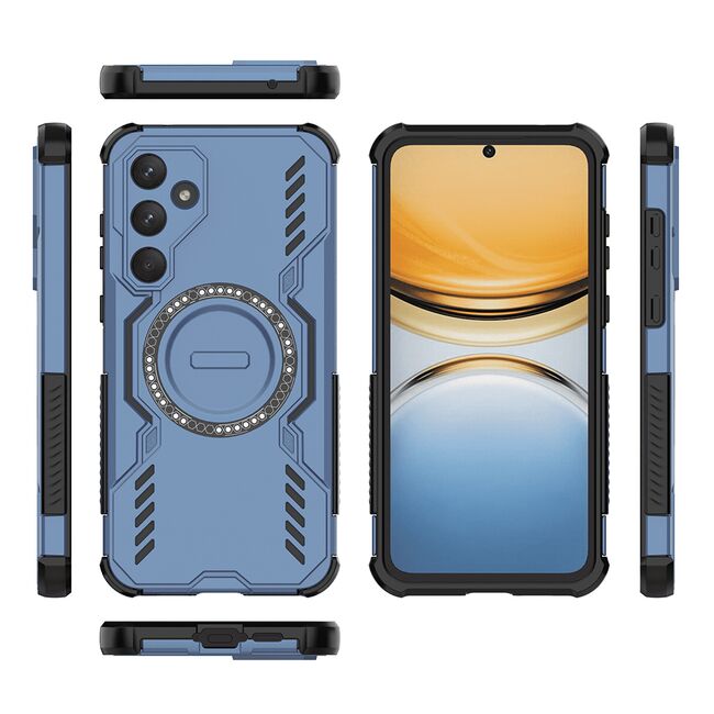 Husa pentru  Samsung Galaxy A55 TitanGuard MagGrip Ultra-Rezistenta cu Protectie Camera, Colturi Ranforsate si Compatibilitate MagSafe - Albastru
