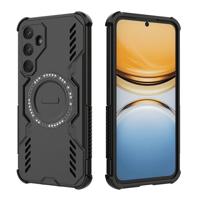 Husa pentru  Samsung Galaxy A55 TitanGuard MagGrip Ultra-Rezistenta cu Protectie Camera, Colturi Ranforsate si Compatibilitate MagSafe - Negru