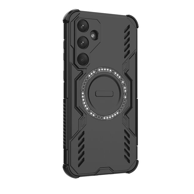 Husa pentru  Samsung Galaxy A55 TitanGuard MagGrip Ultra-Rezistenta cu Protectie Camera, Colturi Ranforsate si Compatibilitate MagSafe - Negru