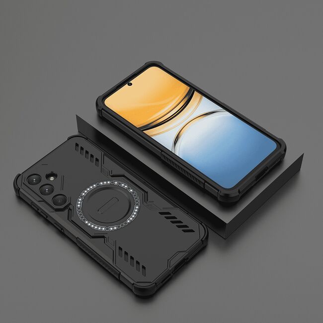 Husa pentru  Samsung Galaxy A55 TitanGuard MagGrip Ultra-Rezistenta cu Protectie Camera, Colturi Ranforsate si Compatibilitate MagSafe - Negru