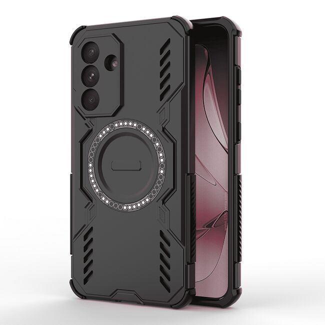 Husa pentru  Samsung Galaxy A56 TitanGuard MagGrip Ultra-Rezistenta cu Protectie Camera, Colturi Ranforsate si Compatibilitate MagSafe - Negru