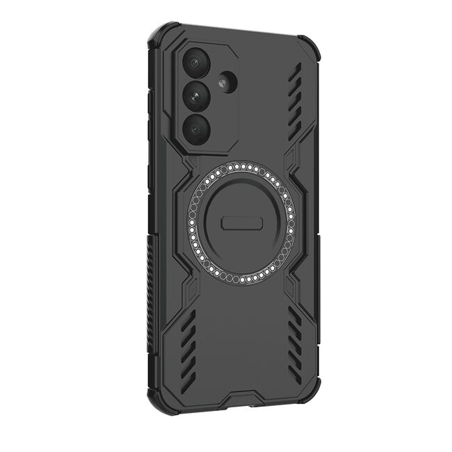 Husa pentru  Samsung Galaxy A56 TitanGuard MagGrip Ultra-Rezistenta cu Protectie Camera, Colturi Ranforsate si Compatibilitate MagSafe - Negru