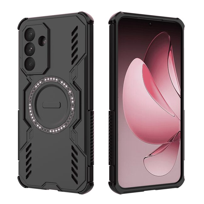 Husa pentru  Samsung Galaxy A56 TitanGuard MagGrip Ultra-Rezistenta cu Protectie Camera, Colturi Ranforsate si Compatibilitate MagSafe - Negru