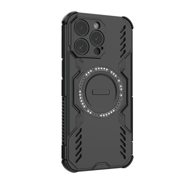 Husa pentru  iPhone 15 Pro Max TitanGuard MagGrip Ultra-Rezistenta cu Protectie Camera, Colturi Ranforsate si Compatibilitate MagSafe - Negru