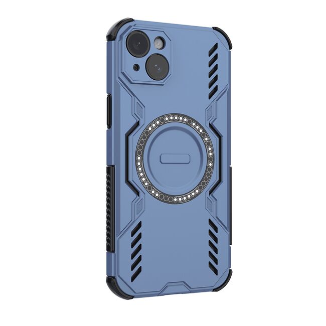 Husa pentru  iPhone 15 TitanGuard MagGrip Ultra-Rezistenta cu Protectie Camera, Colturi Ranforsate si Compatibilitate MagSafe - Albastru