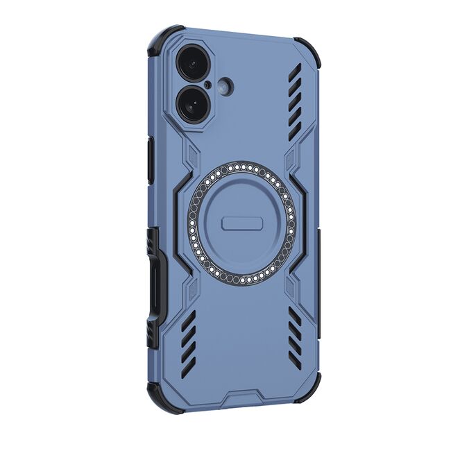 Husa pentru  iPhone 16 Plus TitanGuard MagGrip Ultra-Rezistenta cu Protectie Camera, Colturi Ranforsate si Compatibilitate MagSafe - Albastru