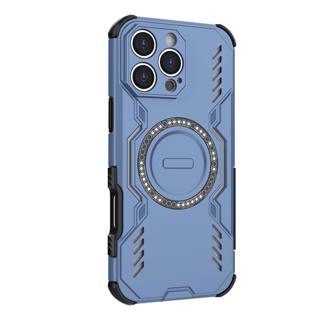 Husa pentru  iPhone 16 Pro TitanGuard MagGrip Ultra-Rezistenta cu Protectie Camera, Colturi Ranforsate si Compatibilitate MagSafe - Albastru