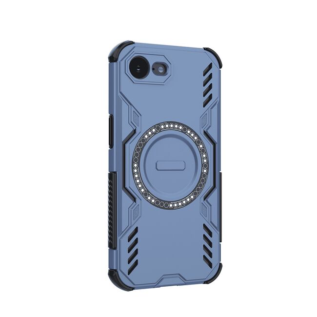 Husa pentru  iPhone 16e TitanGuard MagGrip Ultra-Rezistenta cu Protectie Camera, Colturi Ranforsate si Compatibilitate MagSafe - Albastru