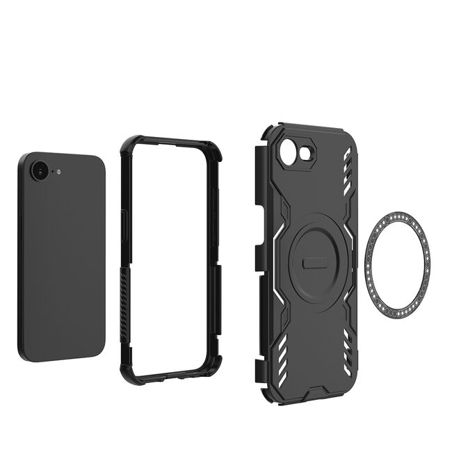 Husa pentru  iPhone 16e TitanGuard MagGrip Ultra-Rezistenta cu Protectie Camera, Colturi Ranforsate si Compatibilitate MagSafe - Albastru