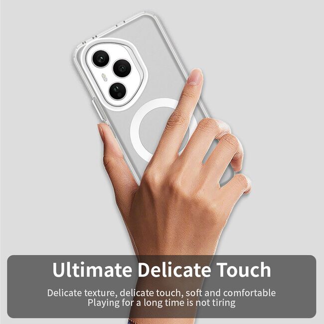 Husa premium pentru  Honor 400 Pro VivaShell Fusion compatibila MagSafe, Anti-Shock - Protectie Avansata Display & Camera - Design Slim și Elegant - Alb