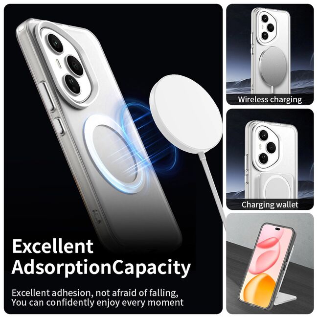 Husa premium pentru  Honor 400 Pro VivaShell Fusion compatibila MagSafe, Anti-Shock - Protectie Avansata Display & Camera - Design Slim și Elegant - Alb