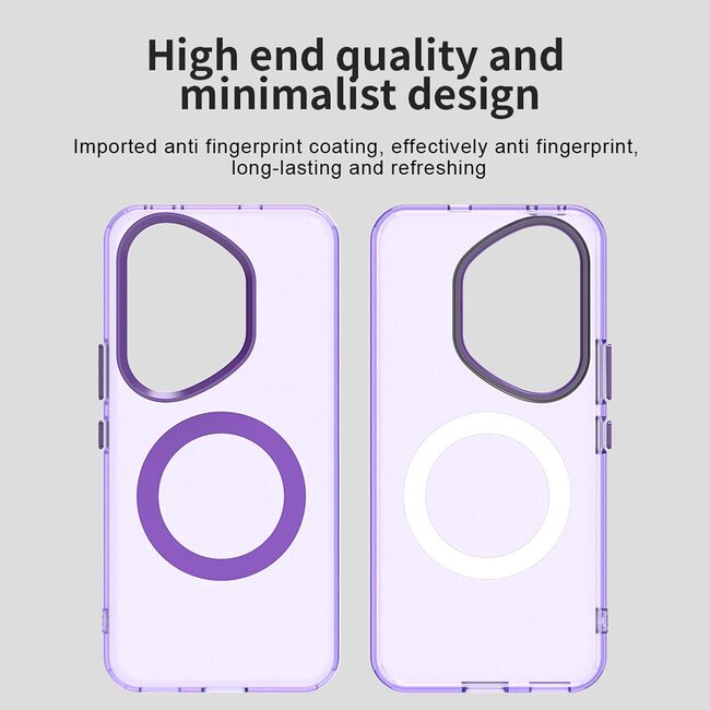 Husa premium pentru  Honor 400 Pro VivaShell Fusion compatibila MagSafe, Anti-Shock - Protectie Avansata Display & Camera - Design Slim și Elegant - Mov