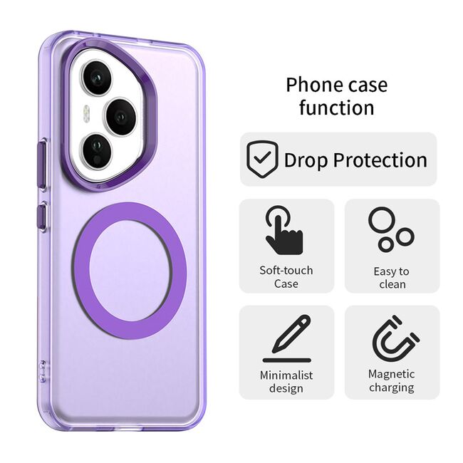 Husa premium pentru  Honor 400 Pro VivaShell Fusion compatibila MagSafe, Anti-Shock - Protectie Avansata Display & Camera - Design Slim și Elegant - Mov