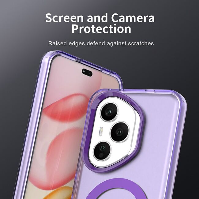Husa premium pentru  Honor 400 Pro VivaShell Fusion compatibila MagSafe, Anti-Shock - Protectie Avansata Display & Camera - Design Slim și Elegant - Mov