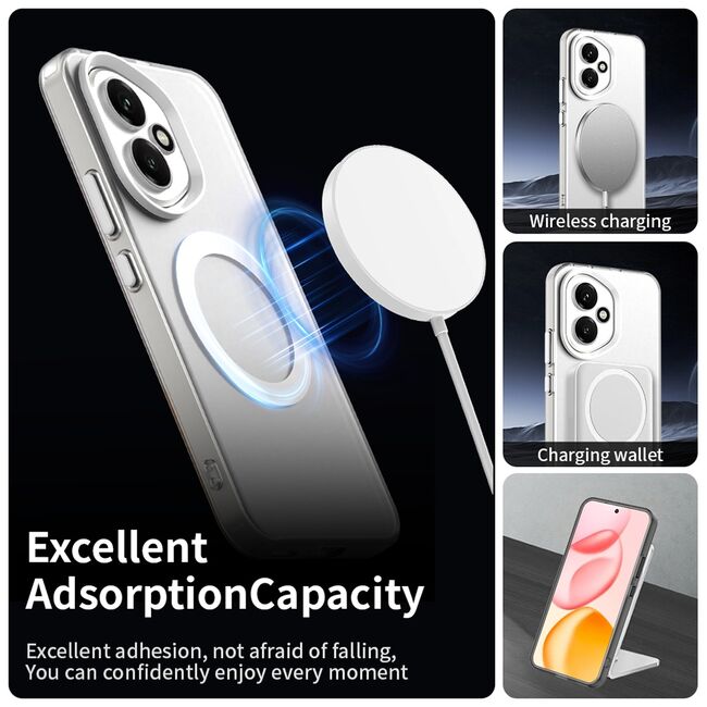 Husa premium pentru  Honor 400 VivaShell Fusion compatibila MagSafe, Anti-Shock - Protectie Avansata Display & Camera - Design Slim și Elegant - Alb