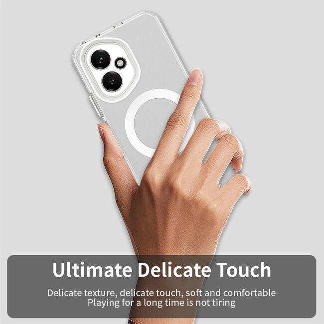 Husa premium pentru  Honor 400 VivaShell Fusion compatibila MagSafe, Anti-Shock - Protectie Avansata Display & Camera - Design Slim și Elegant - Alb