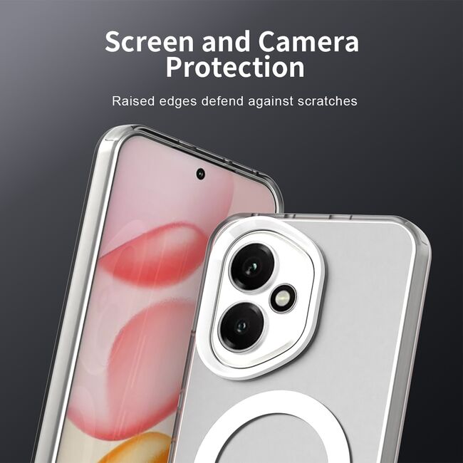 Husa premium pentru  Honor 400 VivaShell Fusion compatibila MagSafe, Anti-Shock - Protectie Avansata Display & Camera - Design Slim și Elegant - Alb