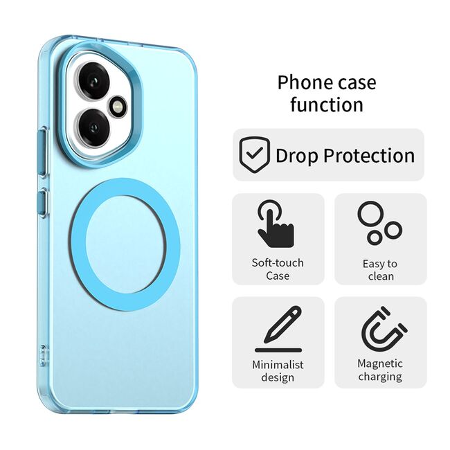Husa premium pentru  Honor 400 VivaShell Fusion compatibila MagSafe, Anti-Shock - Protectie Avansata Display & Camera - Design Slim și Elegant - Albastru
