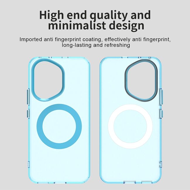 Husa premium pentru  Honor 400 VivaShell Fusion compatibila MagSafe, Anti-Shock - Protectie Avansata Display & Camera - Design Slim și Elegant - Albastru