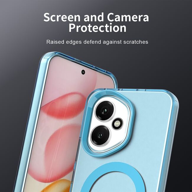 Husa premium pentru  Honor 400 VivaShell Fusion compatibila MagSafe, Anti-Shock - Protectie Avansata Display & Camera - Design Slim și Elegant - Albastru