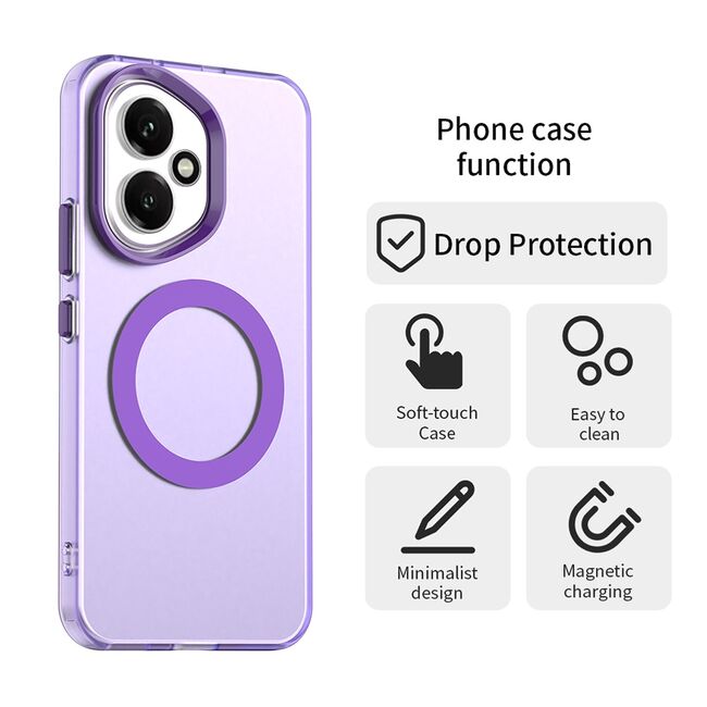 Husa premium pentru  Honor 400 VivaShell Fusion compatibila MagSafe, Anti-Shock - Protectie Avansata Display & Camera - Design Slim și Elegant - Mov