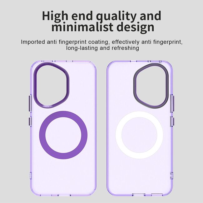 Husa premium pentru  Honor 400 VivaShell Fusion compatibila MagSafe, Anti-Shock - Protectie Avansata Display & Camera - Design Slim și Elegant - Mov