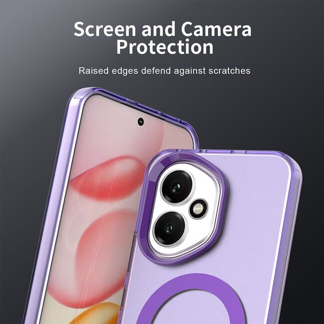 Husa premium pentru  Honor 400 VivaShell Fusion compatibila MagSafe, Anti-Shock - Protectie Avansata Display & Camera - Design Slim și Elegant - Mov