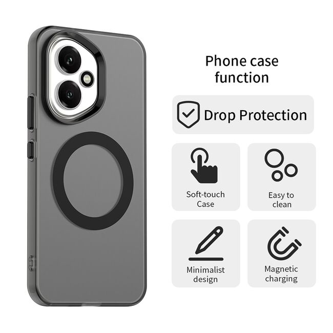 Husa premium pentru  Honor 400 VivaShell Fusion compatibila MagSafe, Anti-Shock - Protectie Avansata Display & Camera - Design Slim și Elegant - Negru