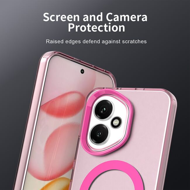Husa premium pentru  Honor 400 VivaShell Fusion compatibila MagSafe, Anti-Shock - Protectie Avansata Display & Camera - Design Slim și Elegant - Roz
