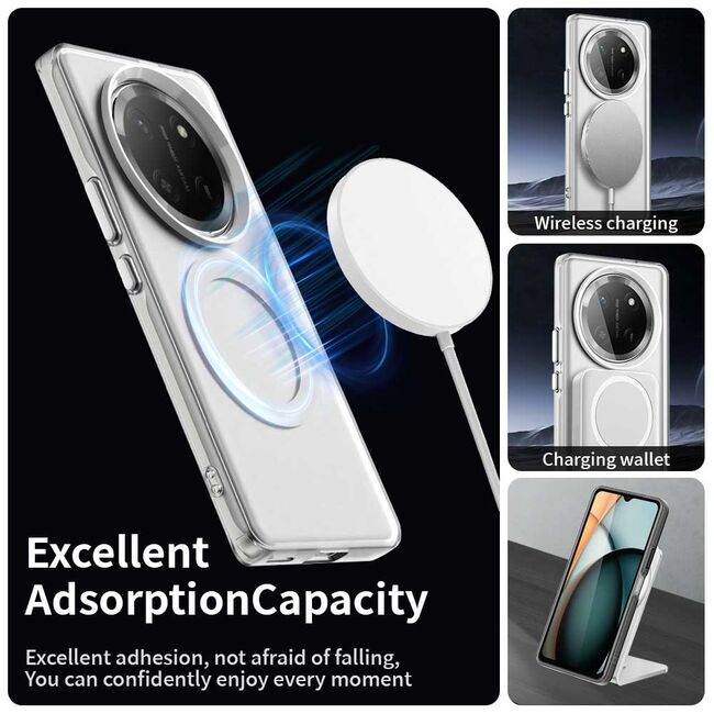 Husa premium pentru  Honor Magic 7 Lite VivaShell Fusion compatibila MagSafe, Anti-Shock - Protectie Avansata Display & Camera - Design Slim și Elegant - Alb
