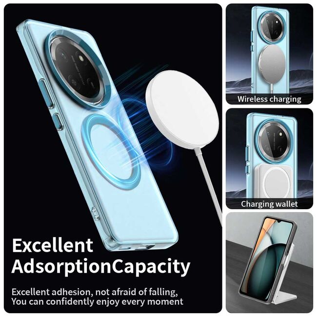 Husa premium pentru  Honor Magic 7 Lite VivaShell Fusion compatibila MagSafe, Anti-Shock - Protectie Avansata Display & Camera - Design Slim și Elegant - Albastru