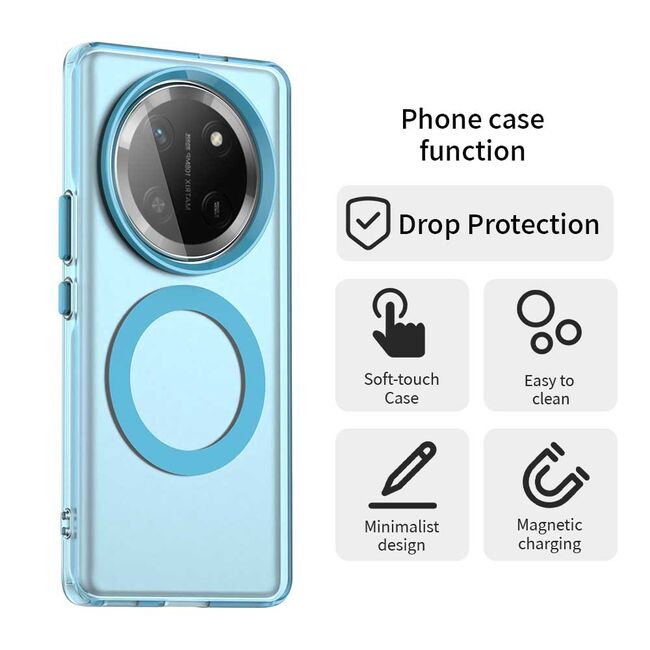 Husa premium pentru  Honor Magic 7 Lite VivaShell Fusion compatibila MagSafe, Anti-Shock - Protectie Avansata Display & Camera - Design Slim și Elegant - Albastru