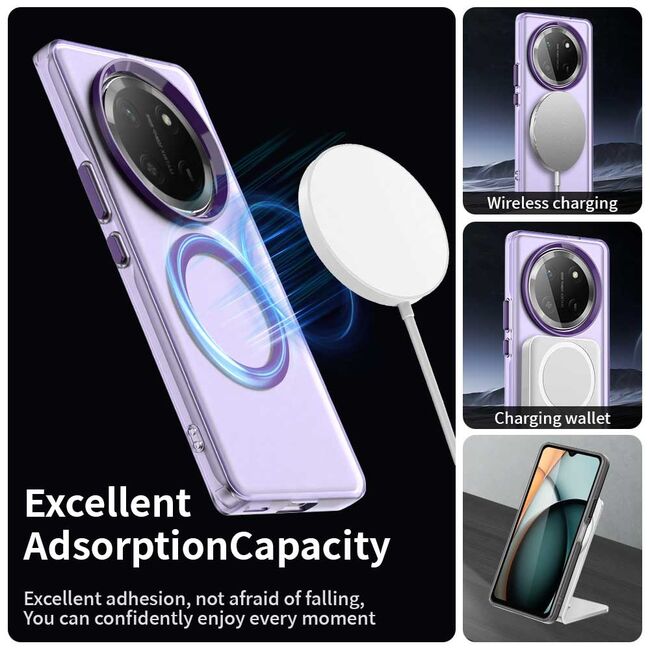 Husa premium pentru  Honor Magic 7 Lite VivaShell Fusion compatibila MagSafe, Anti-Shock - Protectie Avansata Display & Camera - Design Slim și Elegant - Mov