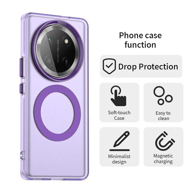 Husa premium pentru  Honor Magic 7 Lite VivaShell Fusion compatibila MagSafe, Anti-Shock - Protectie Avansata Display & Camera - Design Slim și Elegant - Mov