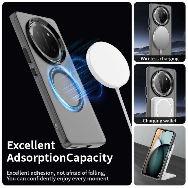 Husa premium pentru  Honor Magic 7 Lite VivaShell Fusion compatibila MagSafe, Anti-Shock - Protectie Avansata Display & Camera - Design Slim și Elegant - Negru