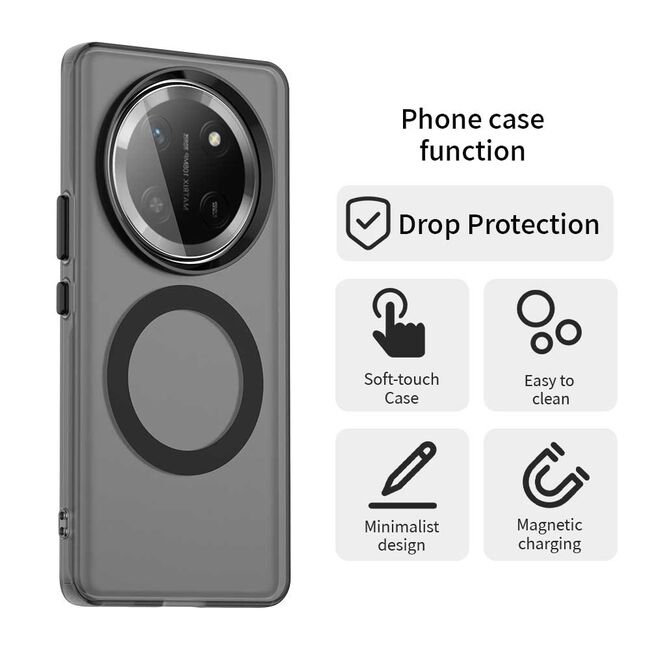 Husa premium pentru  Honor Magic 7 Lite VivaShell Fusion compatibila MagSafe, Anti-Shock - Protectie Avansata Display & Camera - Design Slim și Elegant - Negru