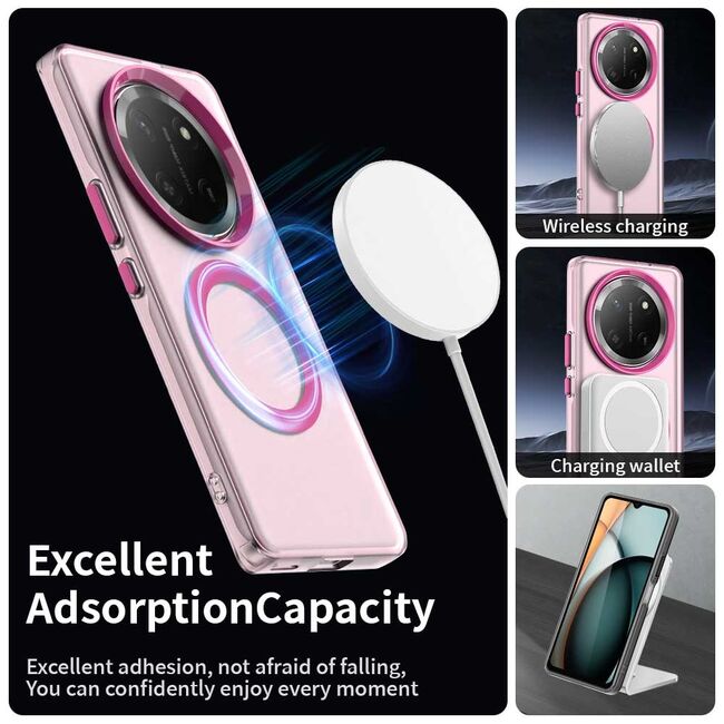 Husa premium pentru  Honor Magic 7 Lite VivaShell Fusion compatibila MagSafe, Anti-Shock - Protectie Avansata Display & Camera - Design Slim și Elegant - Roz