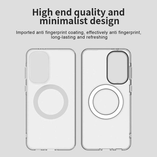 Husa premium pentru  Samsung Galaxy A56 VivaShell Fusion compatibila MagSafe, Anti-Shock - Protectie Avansata Display & Camera - Design Slim și Elegant - Alb