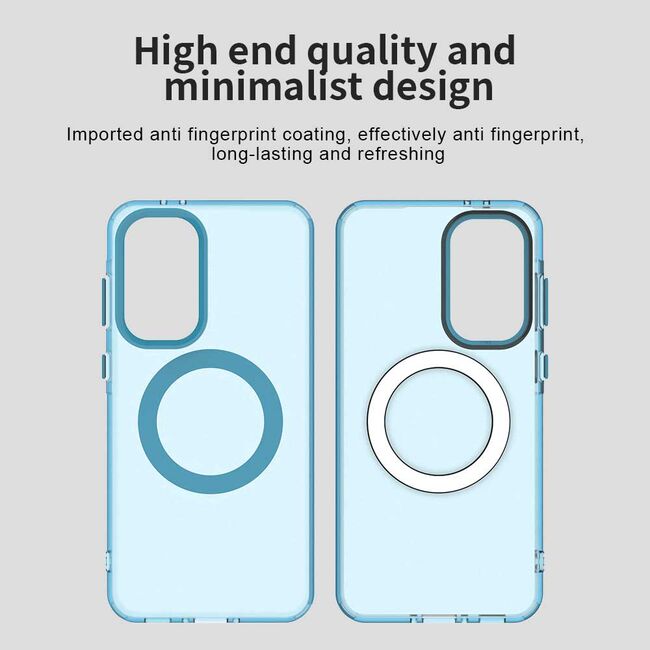 Husa premium pentru  Samsung Galaxy A56 VivaShell Fusion compatibila MagSafe, Anti-Shock - Protectie Avansata Display & Camera - Design Slim și Elegant - Albastru