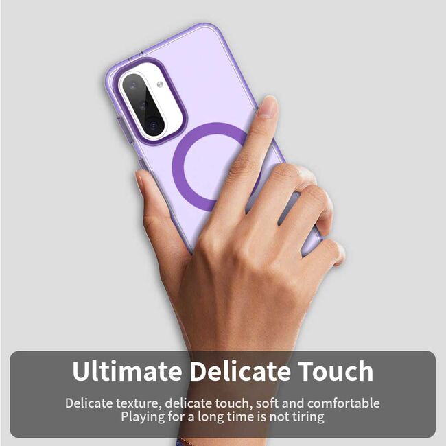 Husa premium pentru  Samsung Galaxy A56 VivaShell Fusion compatibila MagSafe, Anti-Shock - Protectie Avansata Display & Camera - Design Slim și Elegant - Mov